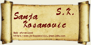 Sanja Kosanović vizit kartica